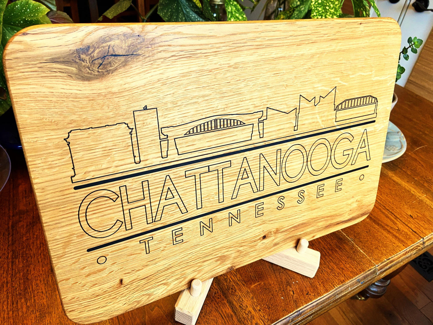 Chattanooga Skyline Charcuterie Board - Handmade White Oak