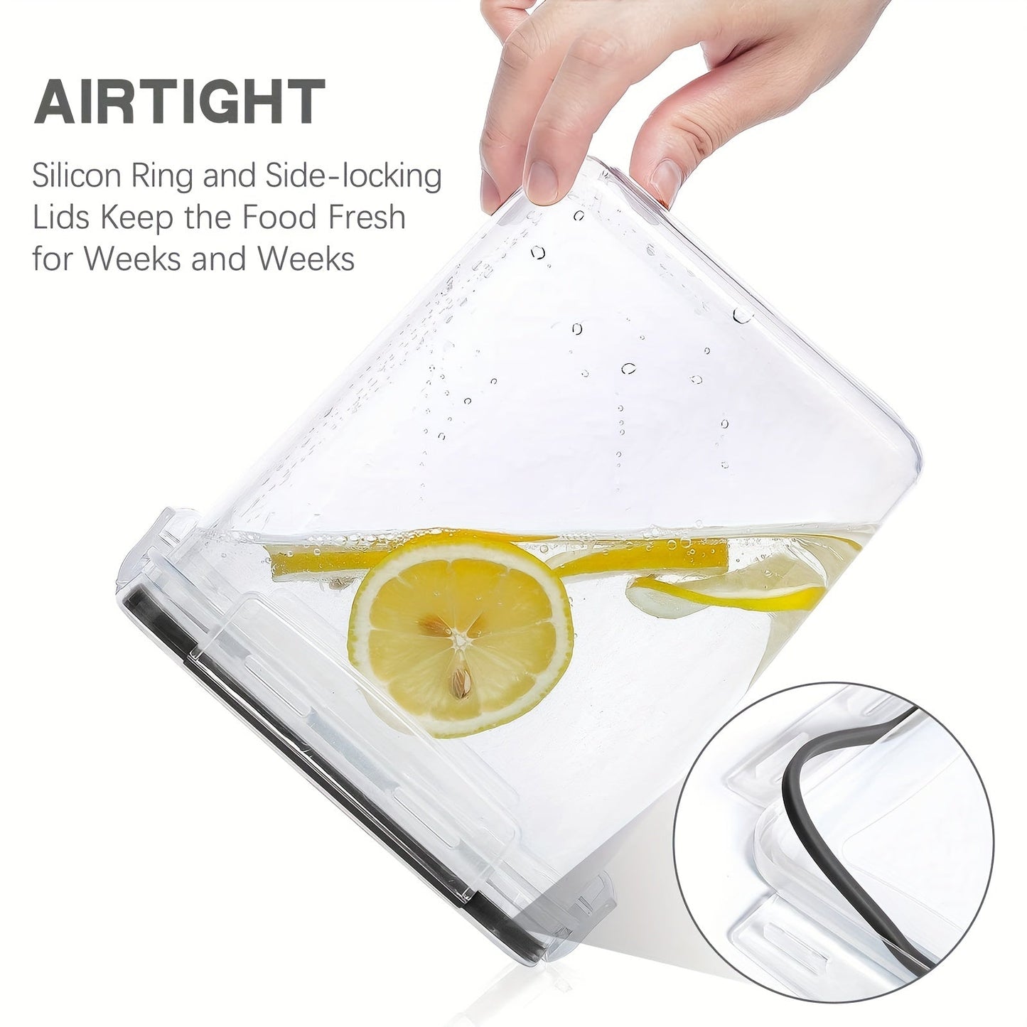 5pcs Airtight Food Storage Container Set – BPA-Free Plastic Kitchen