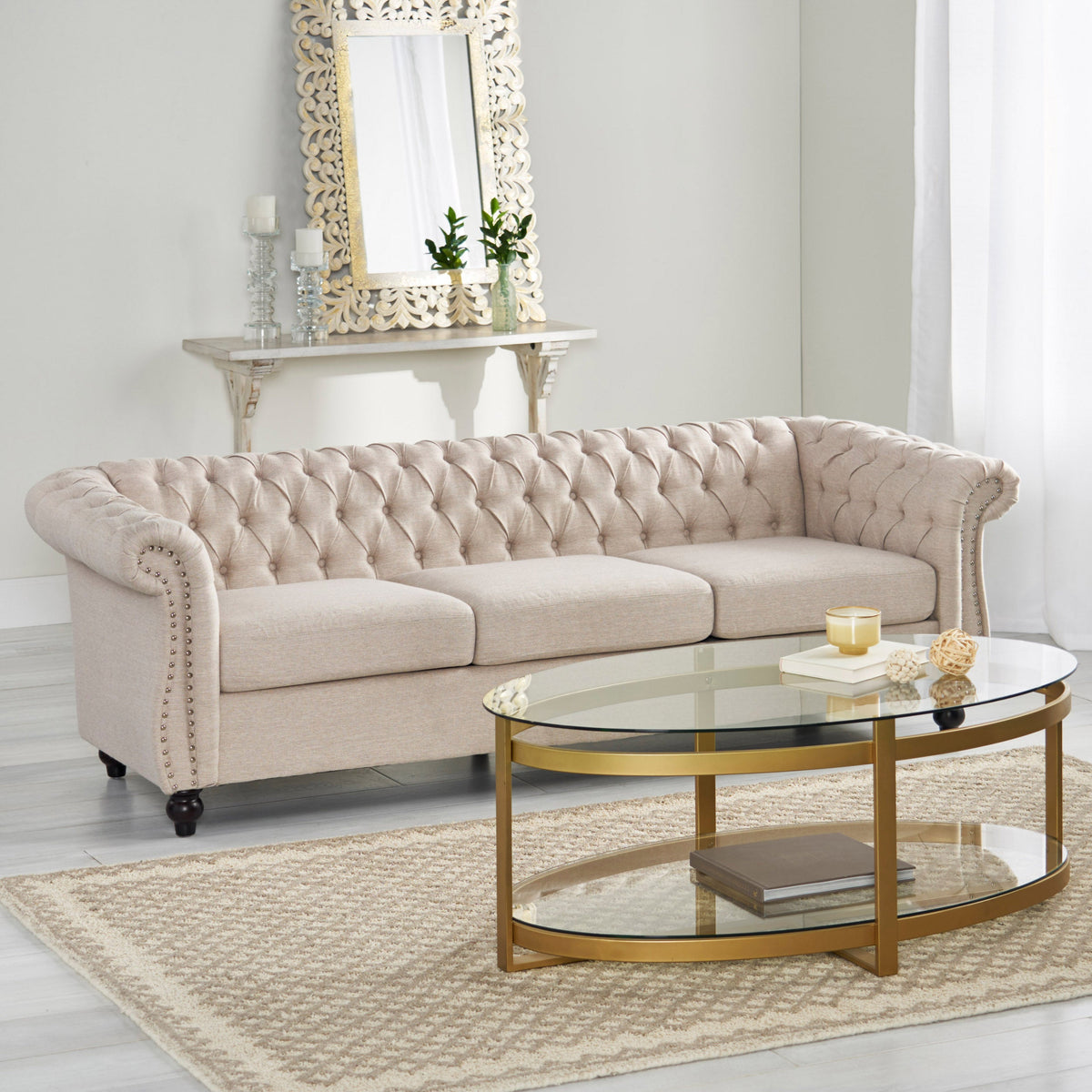 Chesterfield Style 3 Seater Sofa