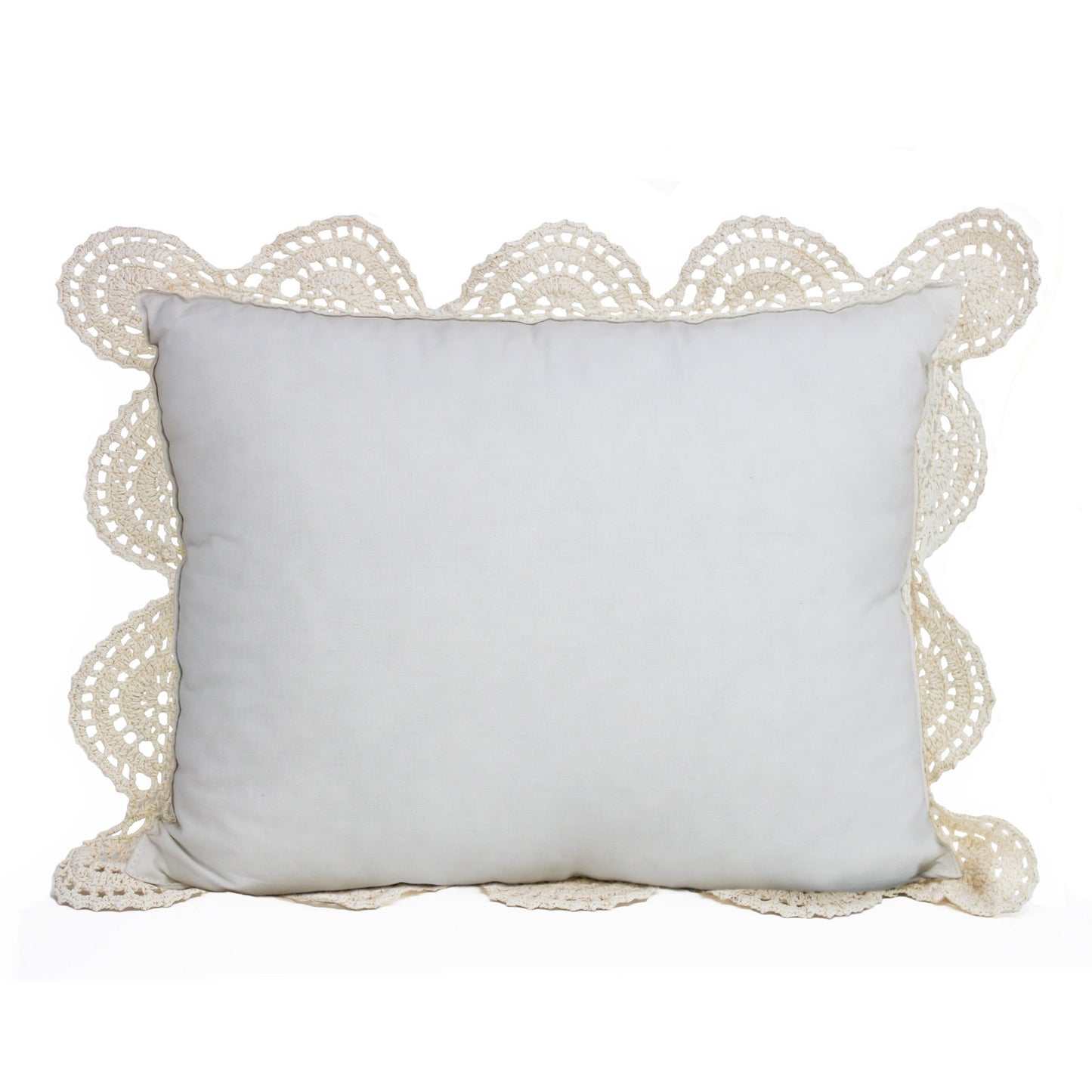 Hand Made Crochet Cotton Boudoir Pillow
