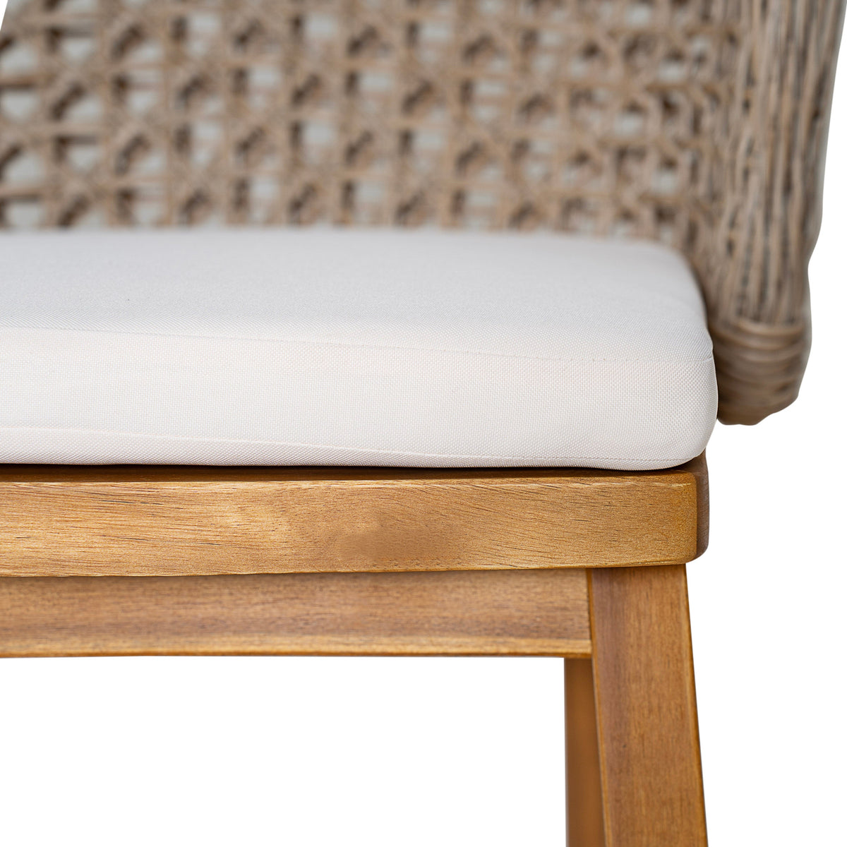 Outdoor Acacia Wood Bar Stools (4 PCS)