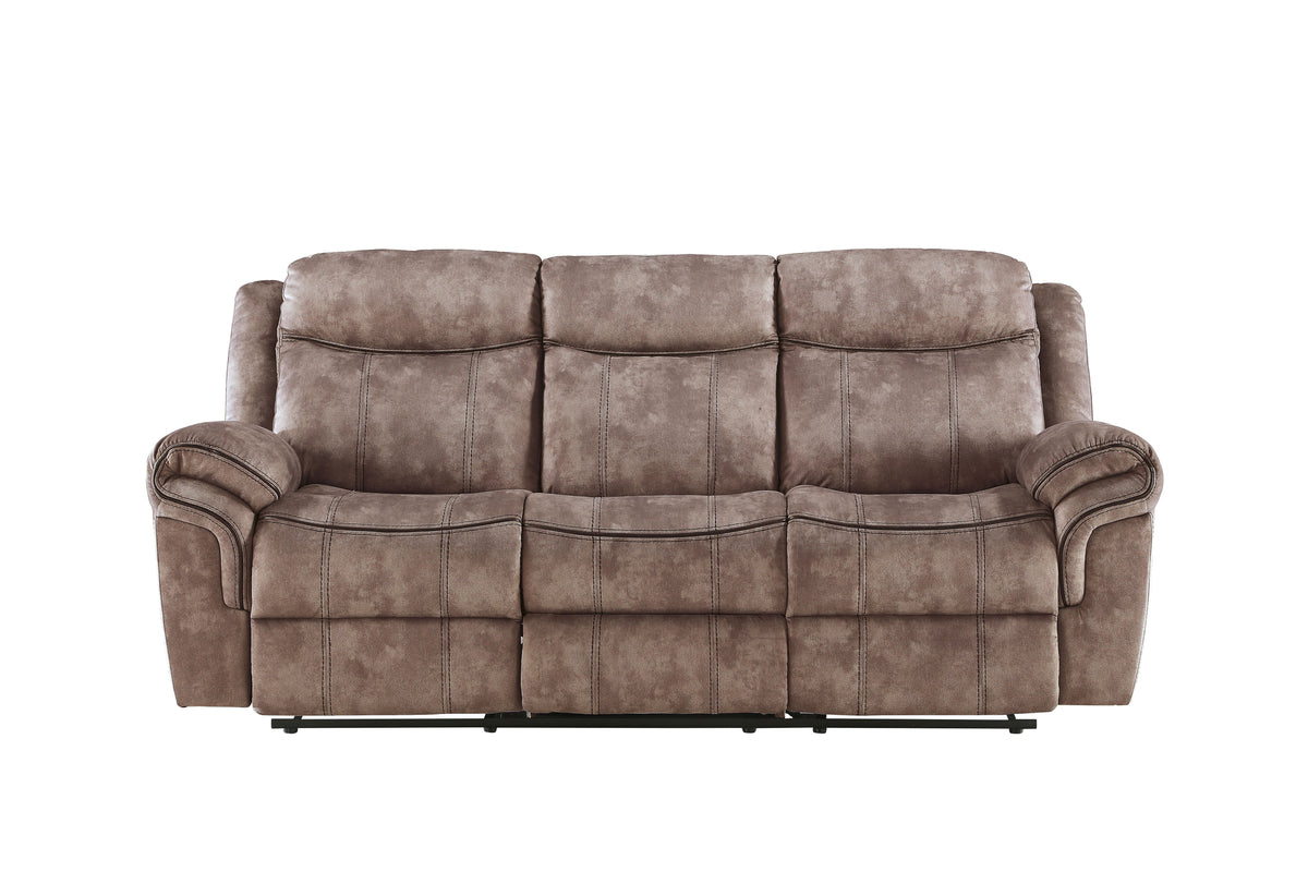 Zubaida Two Tone Chocolate Velvet 3PCS Recliner Living Room Set