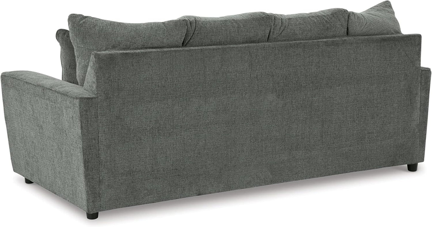 Gray Upholstered Casual Sofa With Flared Arms Modern