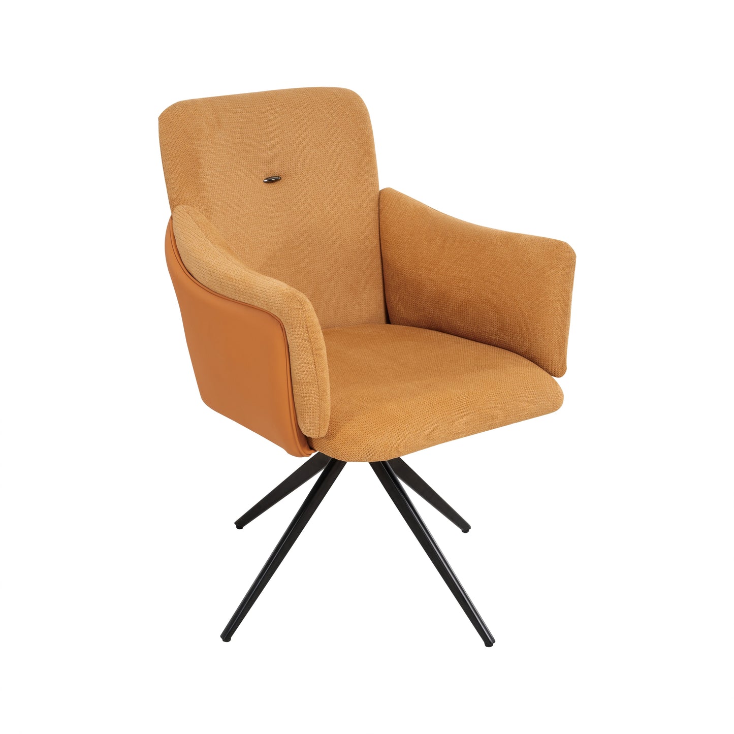 360° Swivel Home Office Desk Chairs Set of 2 - Orange