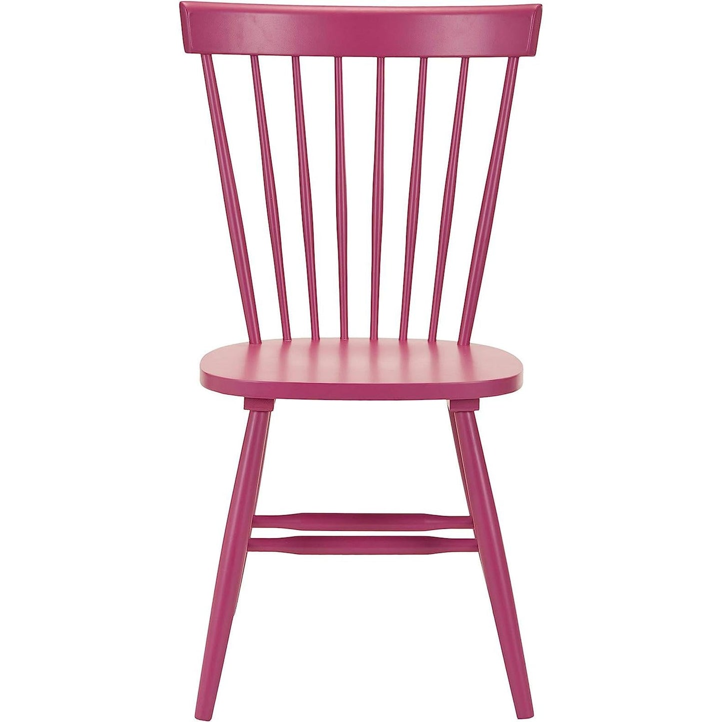 Raspberry Pink Spindle Side Chair Set of 2 Solid Oak