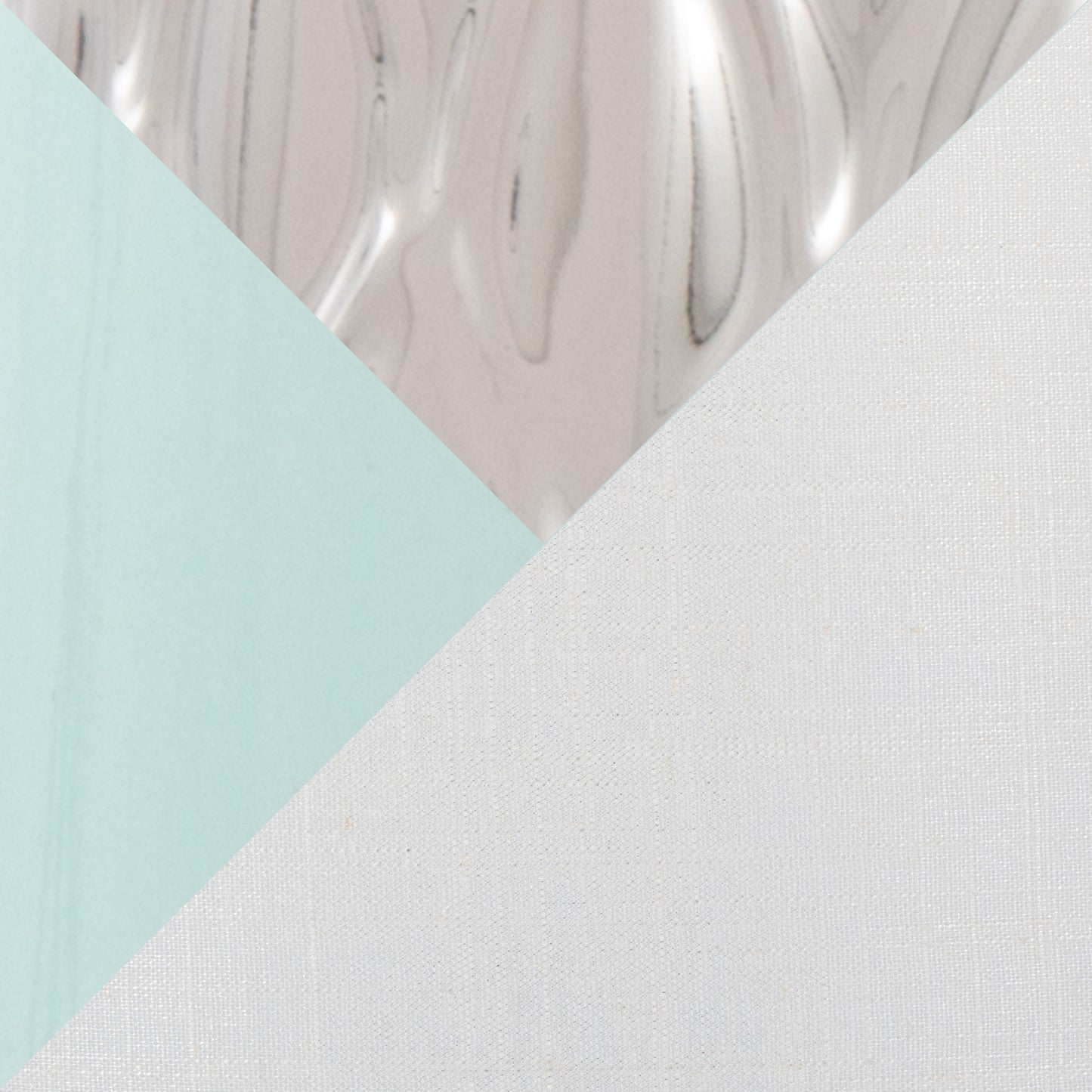 Penelope 22' Contemporary Ceramic Table Lamp with Tiffany Blue & Silver Ceramic Body and White Shade by LumiSource