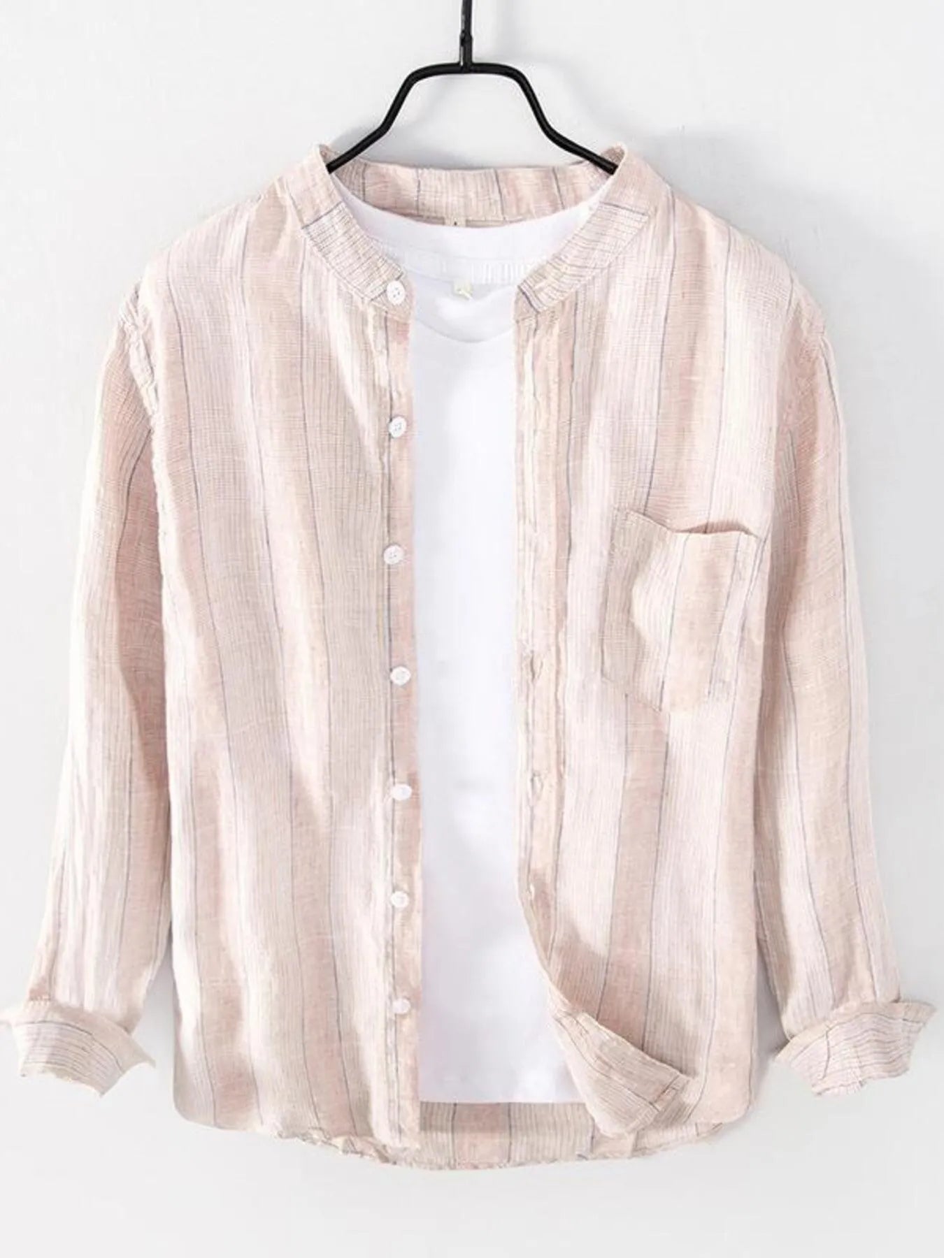 Striped Button Up Long Sleeve Shirt
