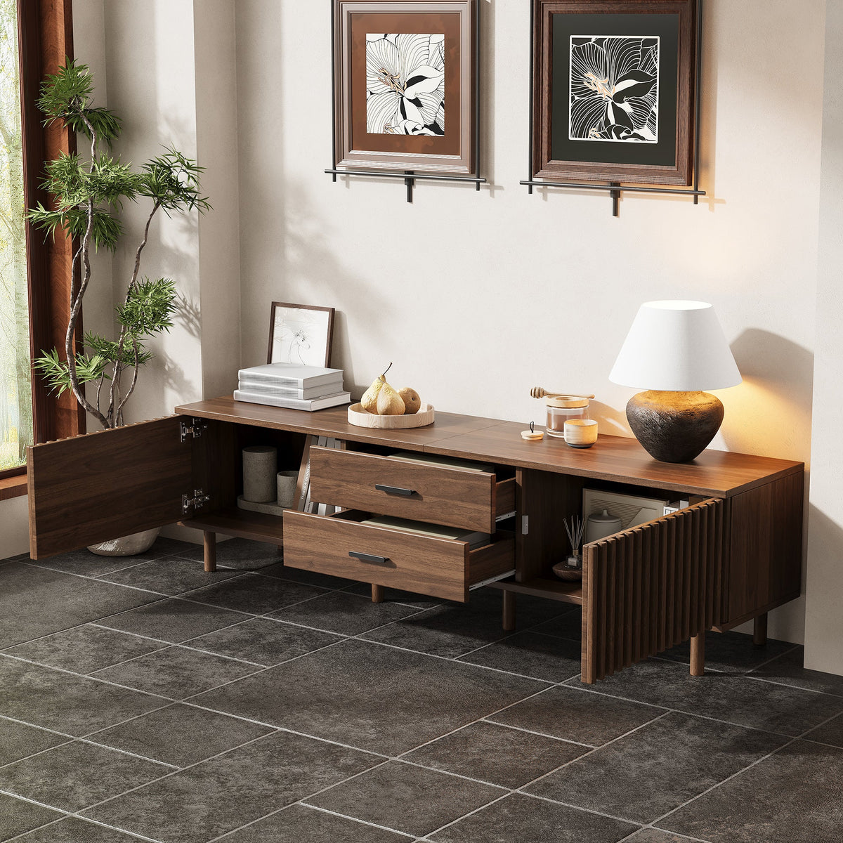 70 Inch Modern TV Stand for Living Room