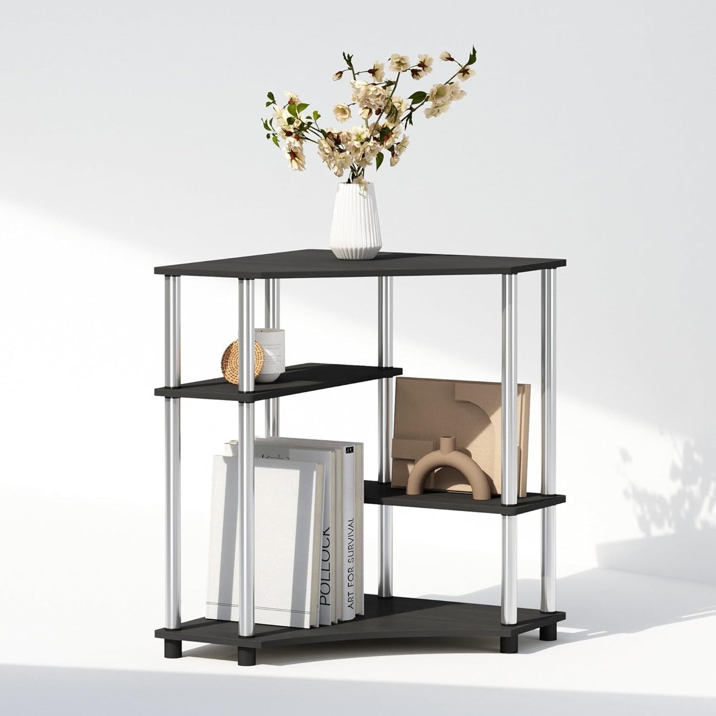 Turn N Tube Corner Shelf Americano Display Rack Bookshelf