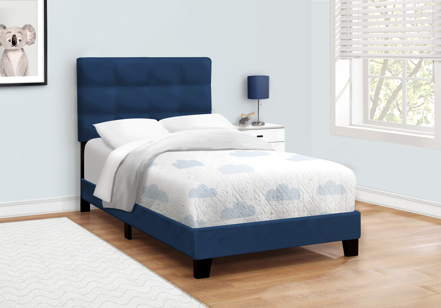 Twin Size Upholstered Bed Frame