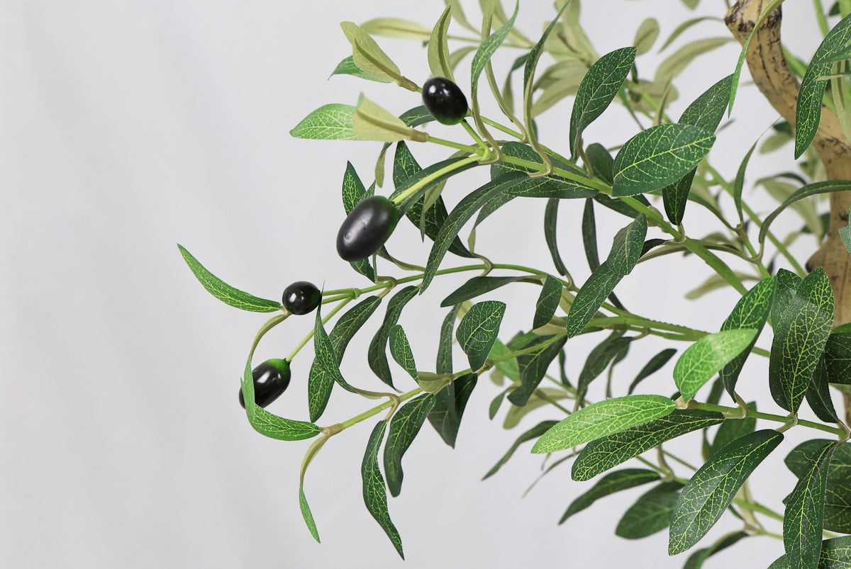 8FT Tall Artificial Olive Tree - Large Faux Potted Tree