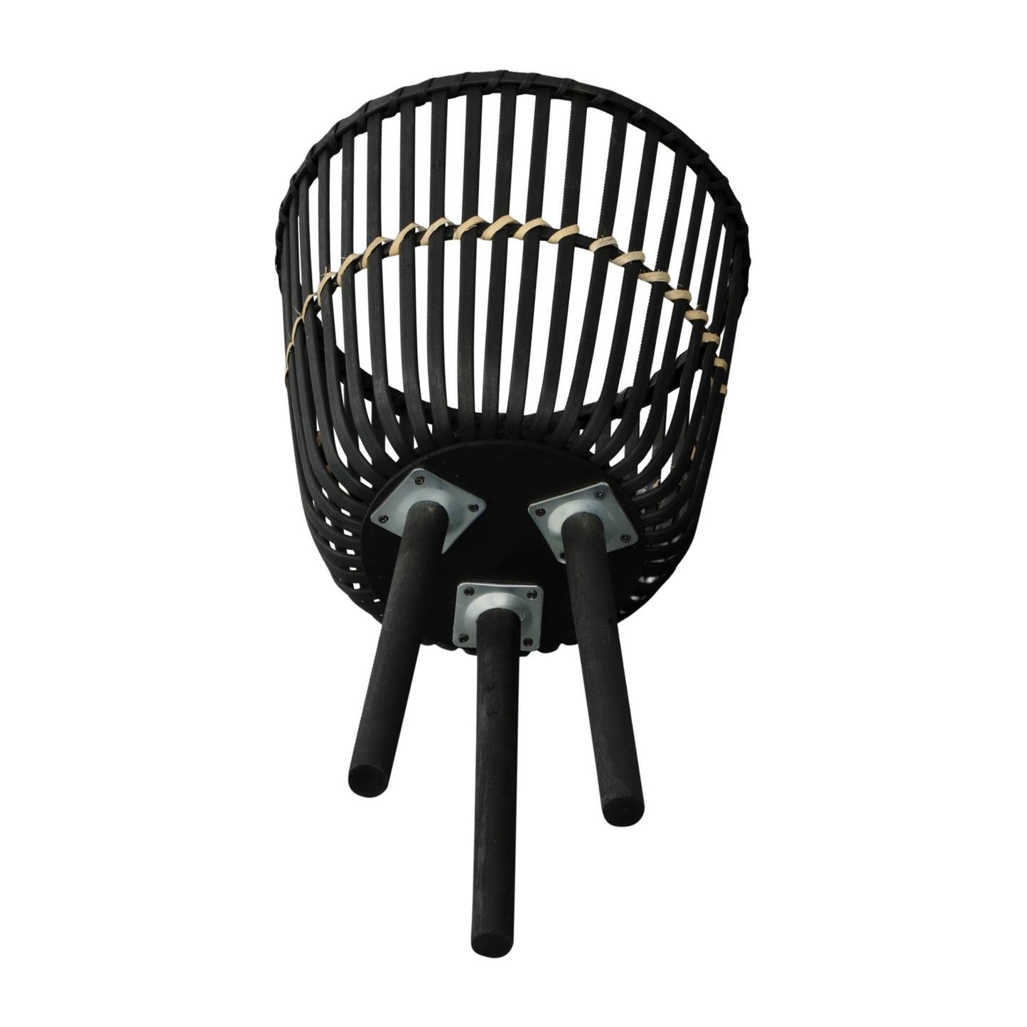 S/3 BAMBOO FOOTED PLANTERS 11/13/15', BLACK