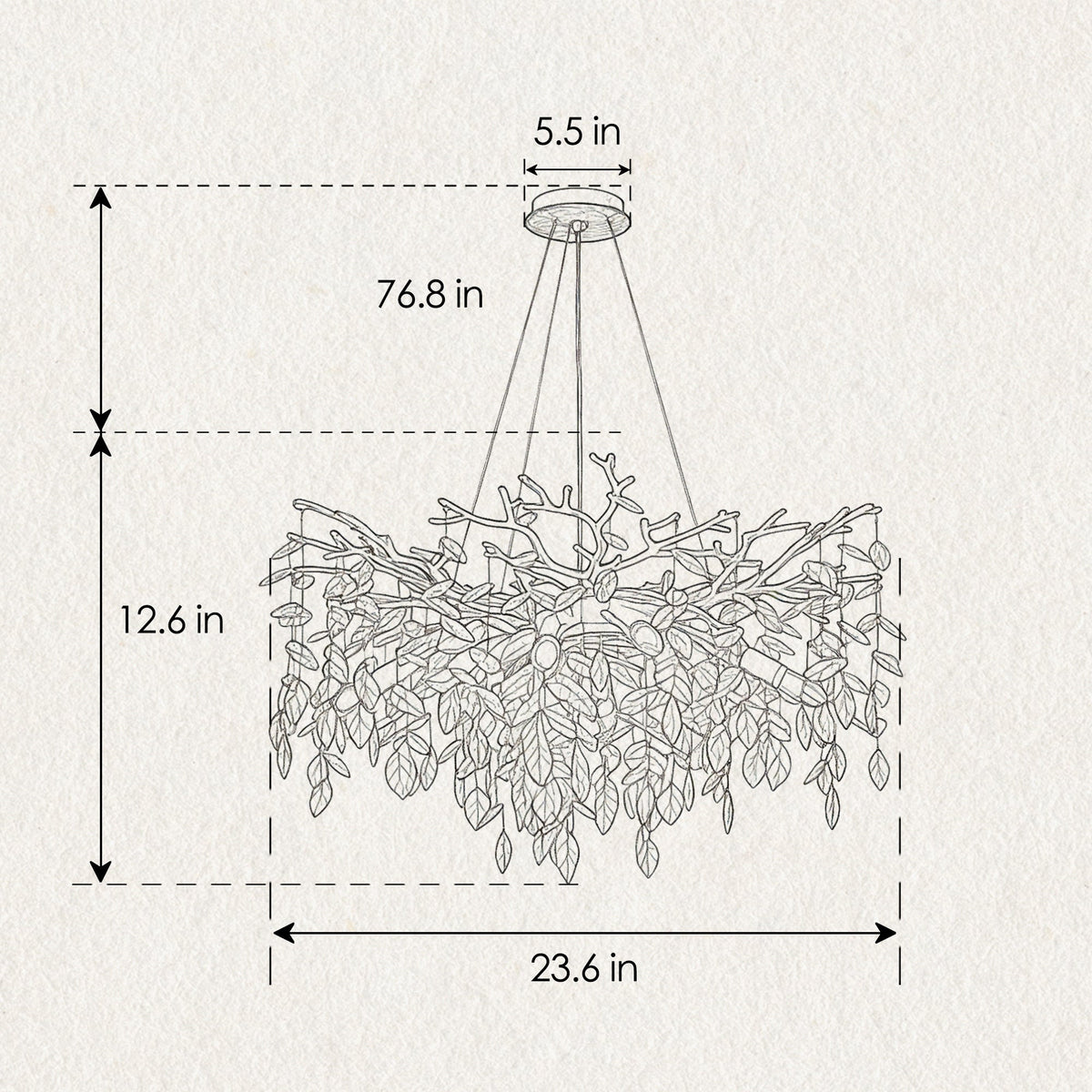 8-Light Chandelier Crystal Ceiling Lamp