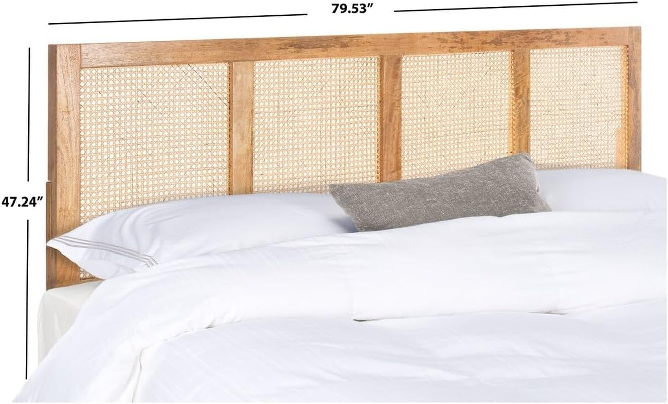 Natural Cane King Headboard with Sturdy Mango Wood