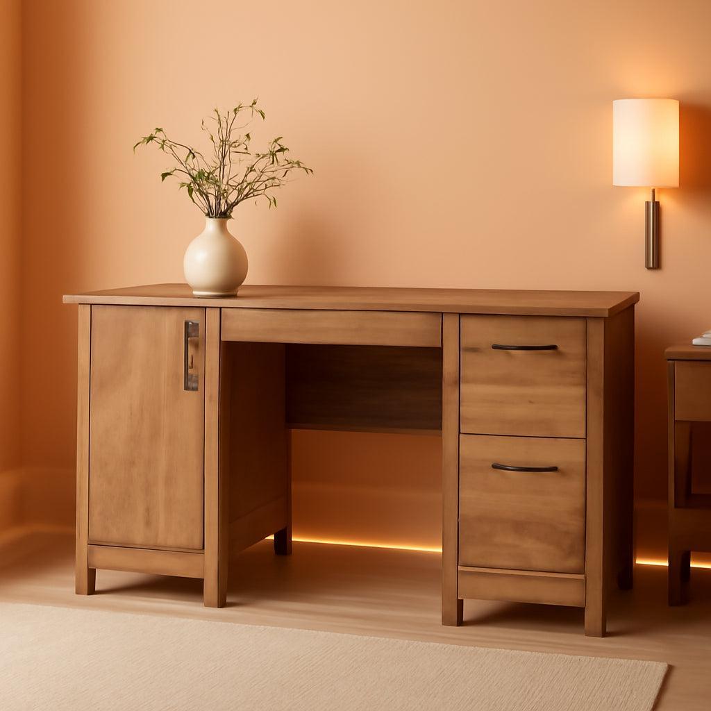 Sindoori Mango Computer Desk With Integrated Drawers