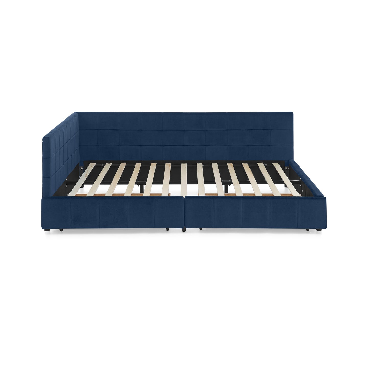 Queen Size Storage Upholstered Tufted Bed Frame
