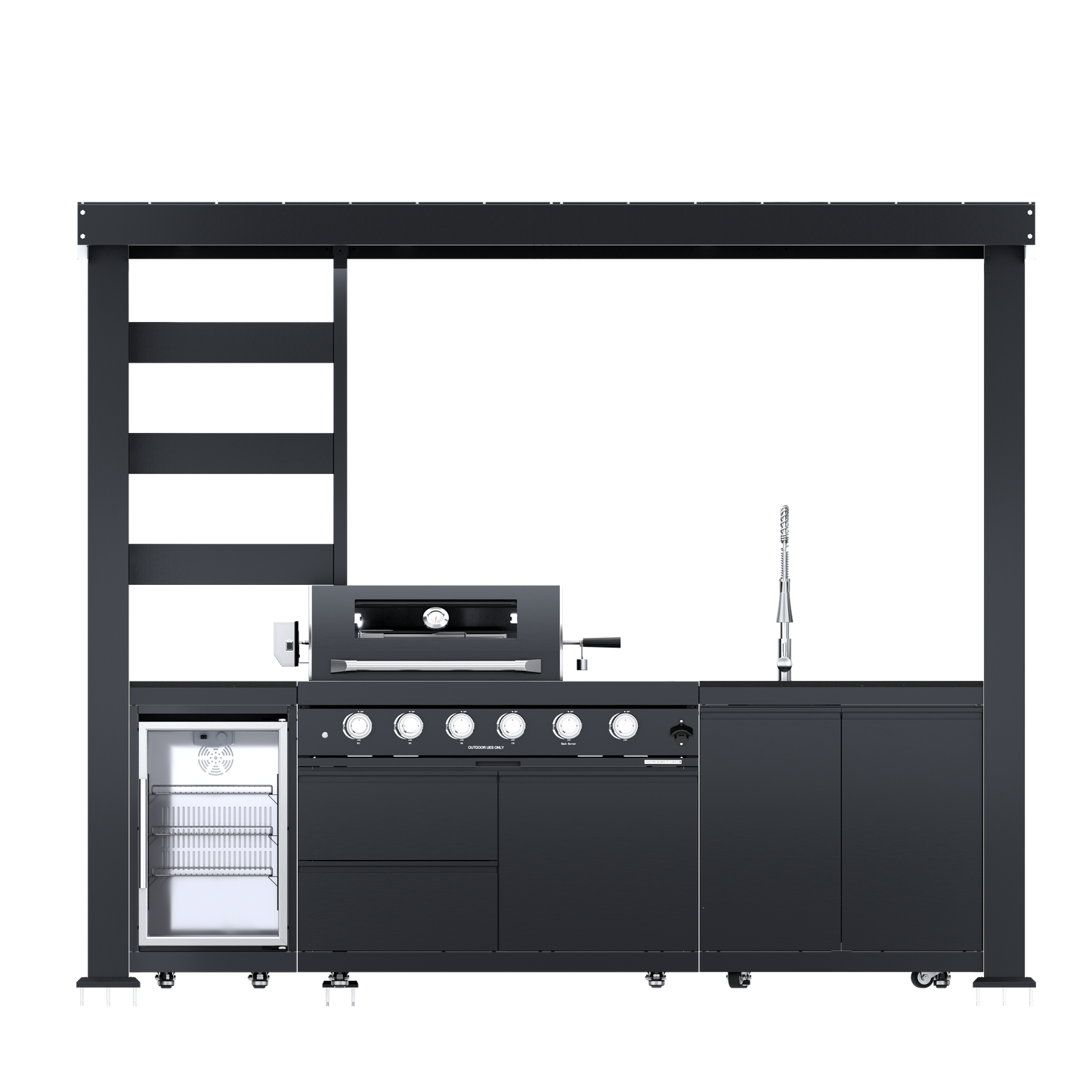 Deluxe Stainless Steel Gas Outdoor Kitchen Barbecue Island Grill
