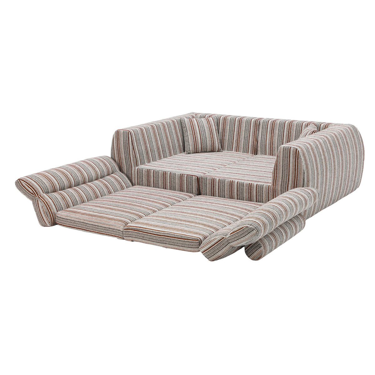 Woven Chenille Striped Compression Sofa