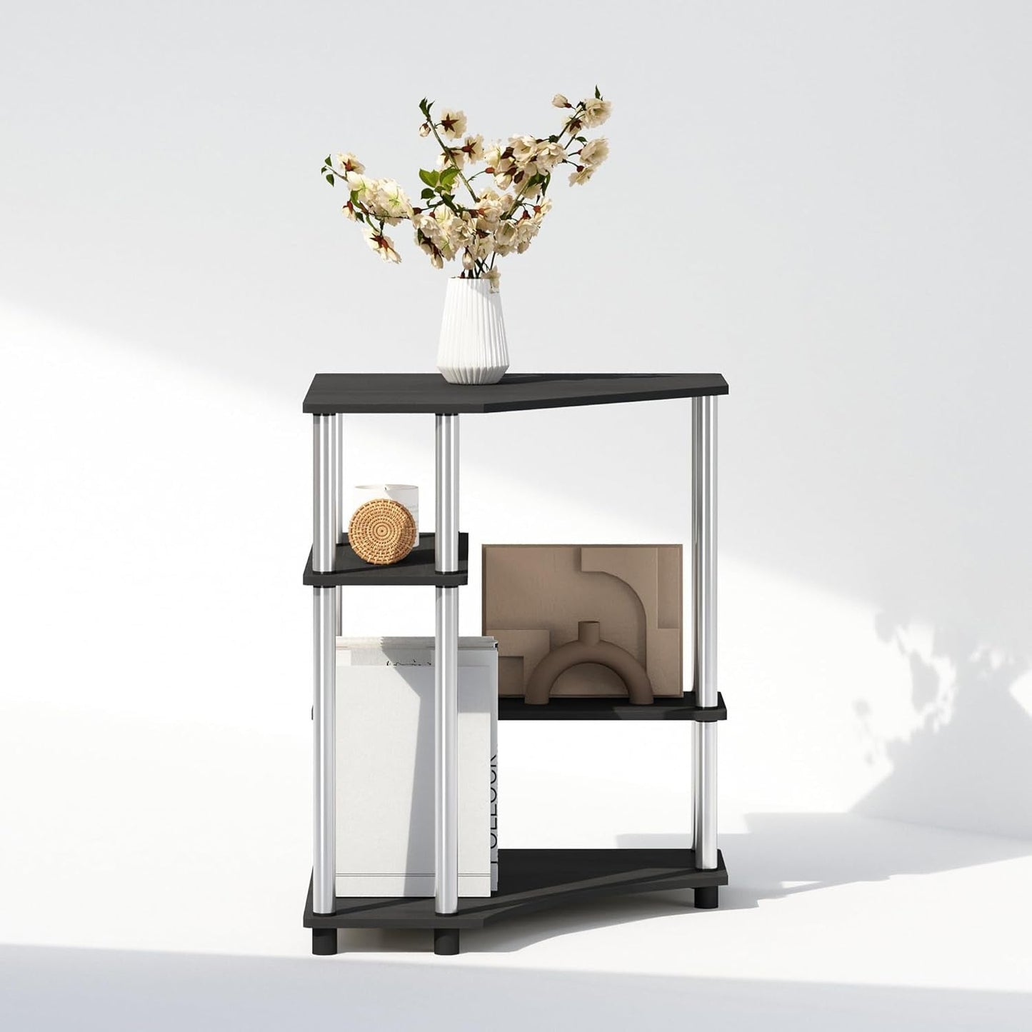 Turn N Tube Corner Shelf Americano Display Rack Bookshelf