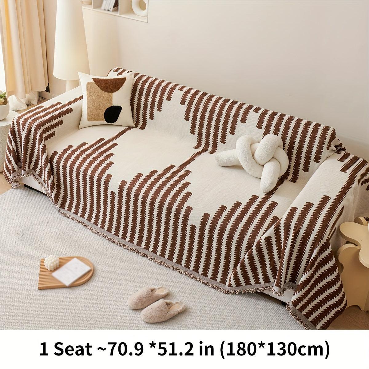 Chenille Fabric Sofa Cover - Soft, Non-Slip, Universal Protector