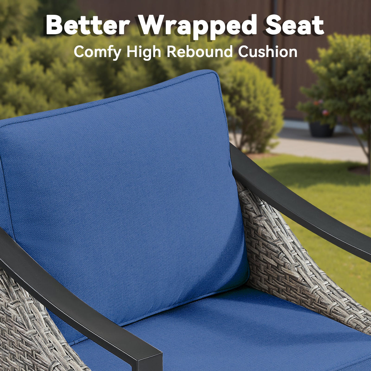 73.4" Wide Outdoor Wicker Sofa