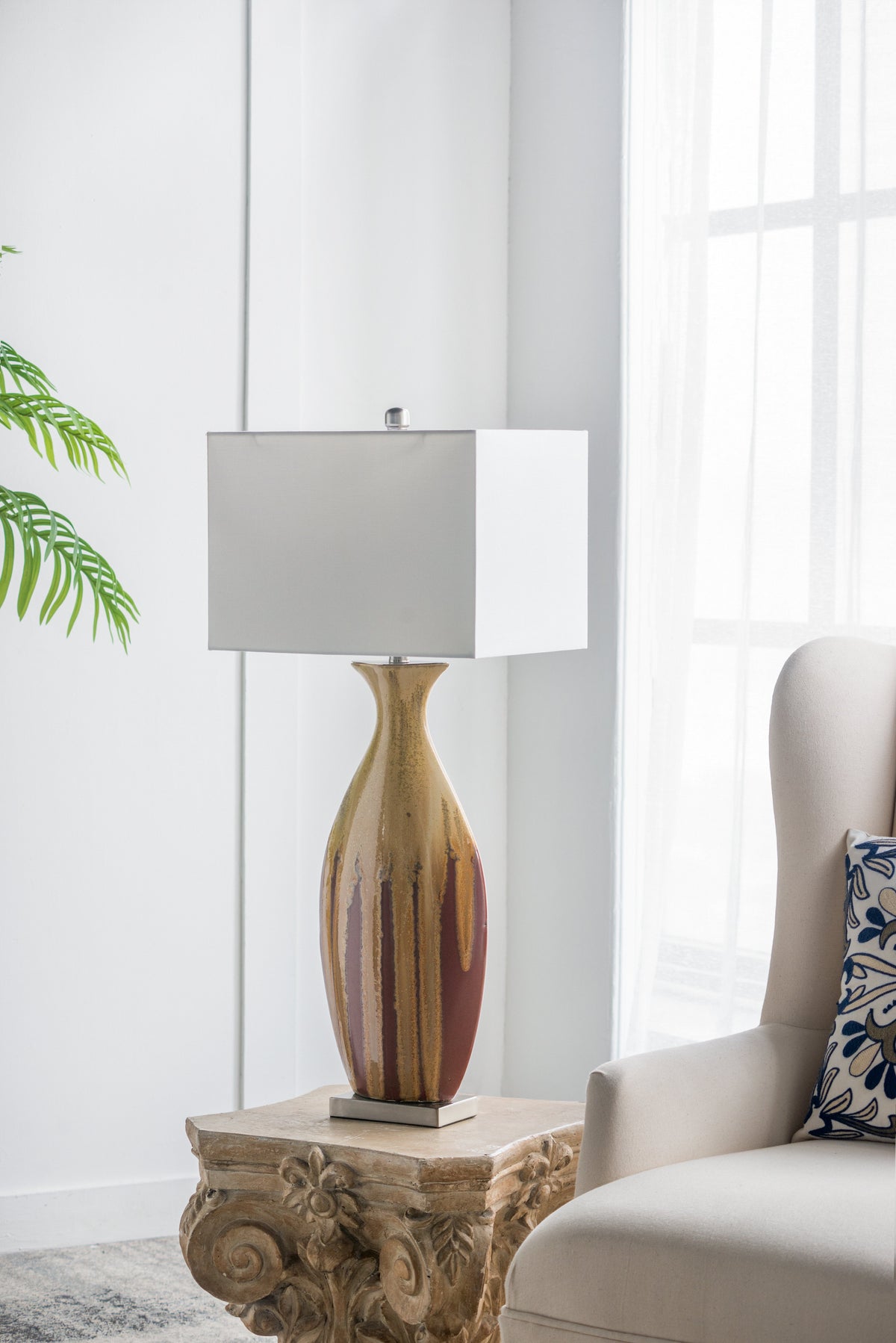 16x10.5x36" Ceramic Table Lamp