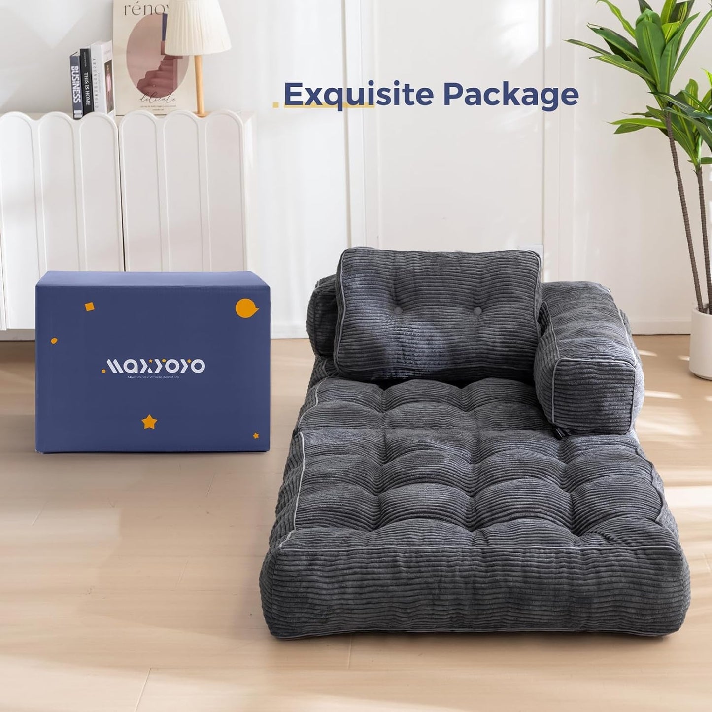 L Shaped Folding Sofa Bed Grey Convertible Sleeper Sofa