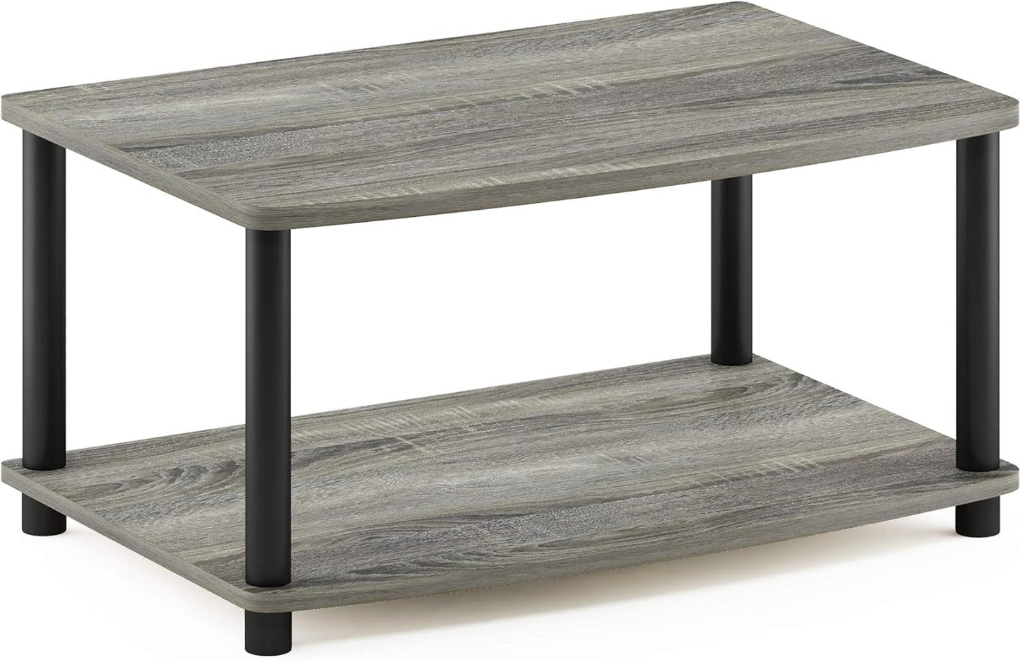 Turn-N-Tube 2-Tier Printer and TV Stand French Oak Grey Black