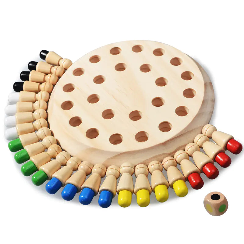 Montessori Wooden Memory Chess Game