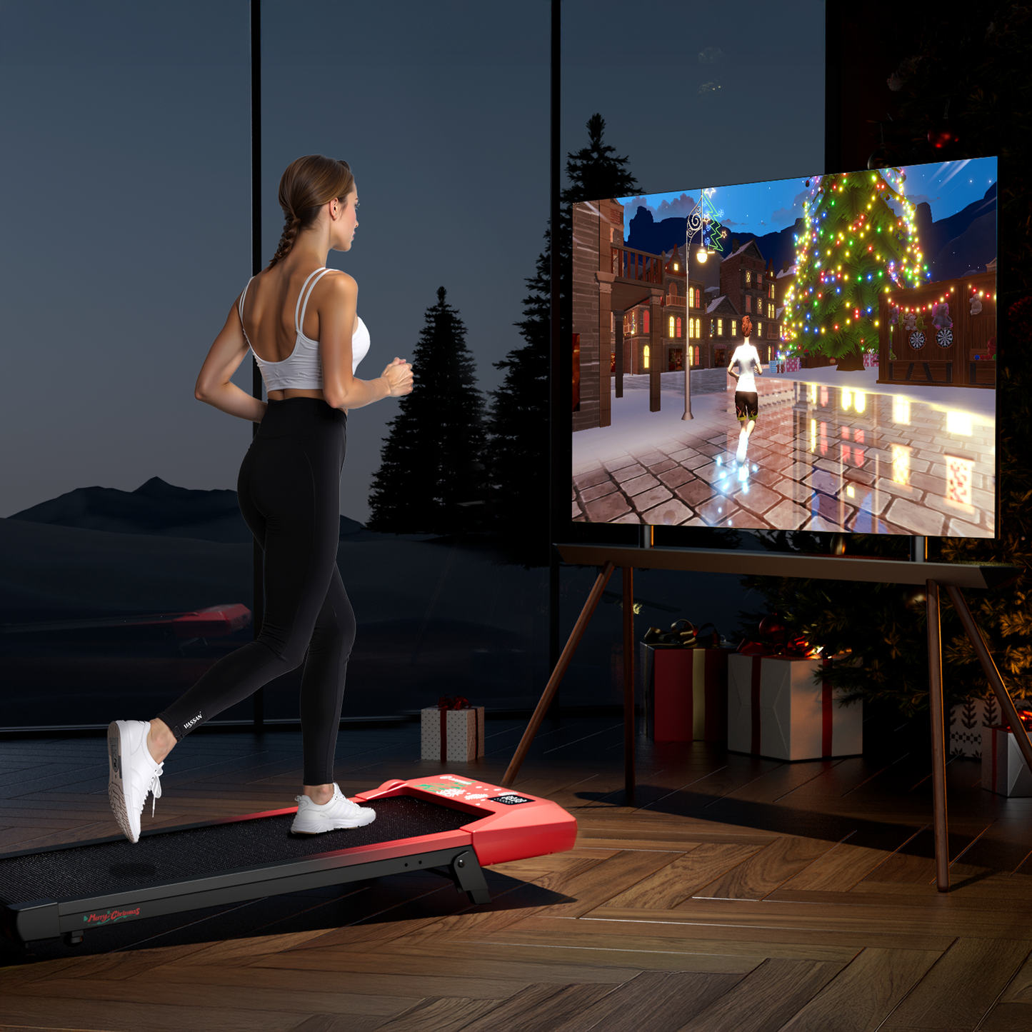DeerRun Q2 Urban Smart Walking Pad with Incline Treadmill Remote Control