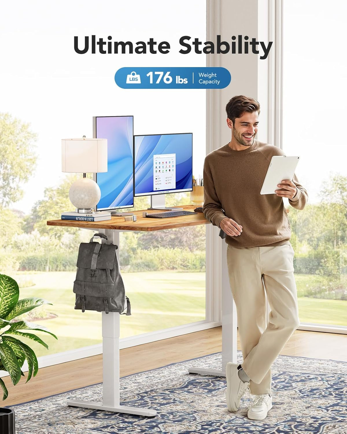Electric Standing Desk 48X24 Inch Adjustable Height Memory