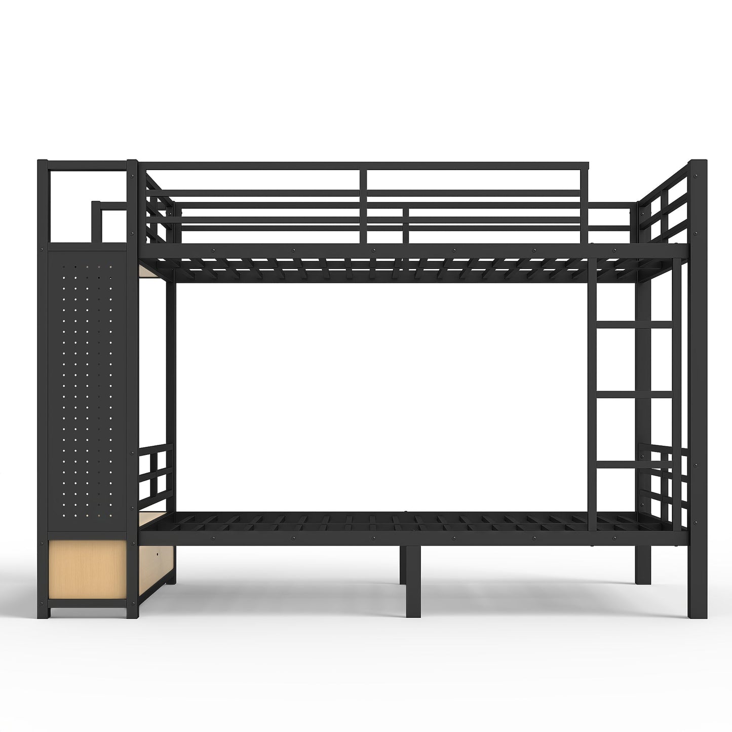 Twin XL Over Twin XL Size Metal Bunk Bed for Teens