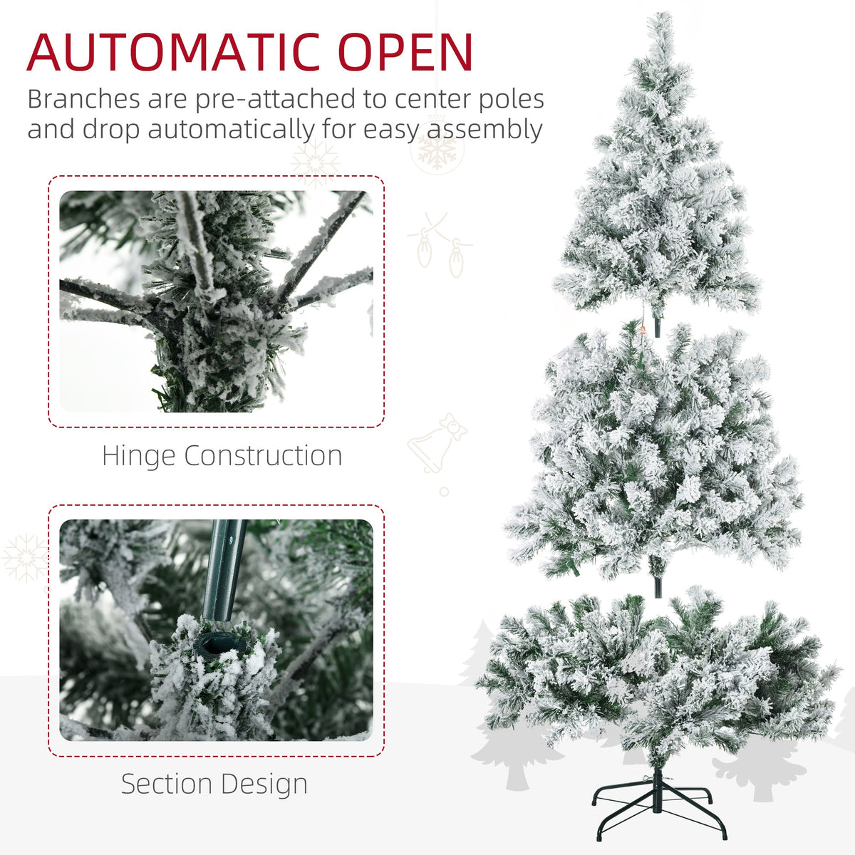 7.5ft Tall Prelit Artificial Christmas Tree