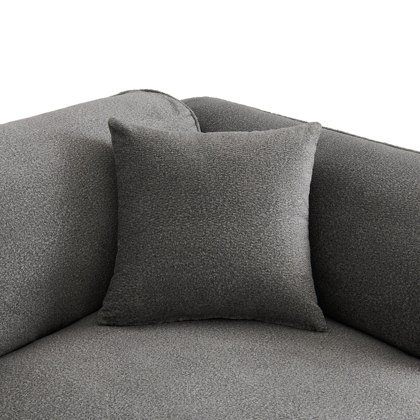 U_Style Luxury Living Room Double-Needle Cut Velvet Sofa
