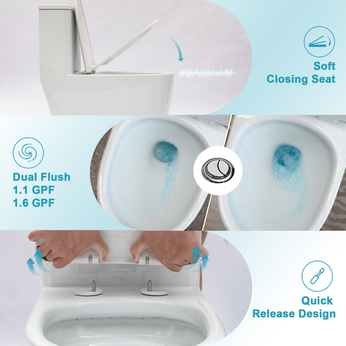 Ceramic One Piece Toilet for Bathroom