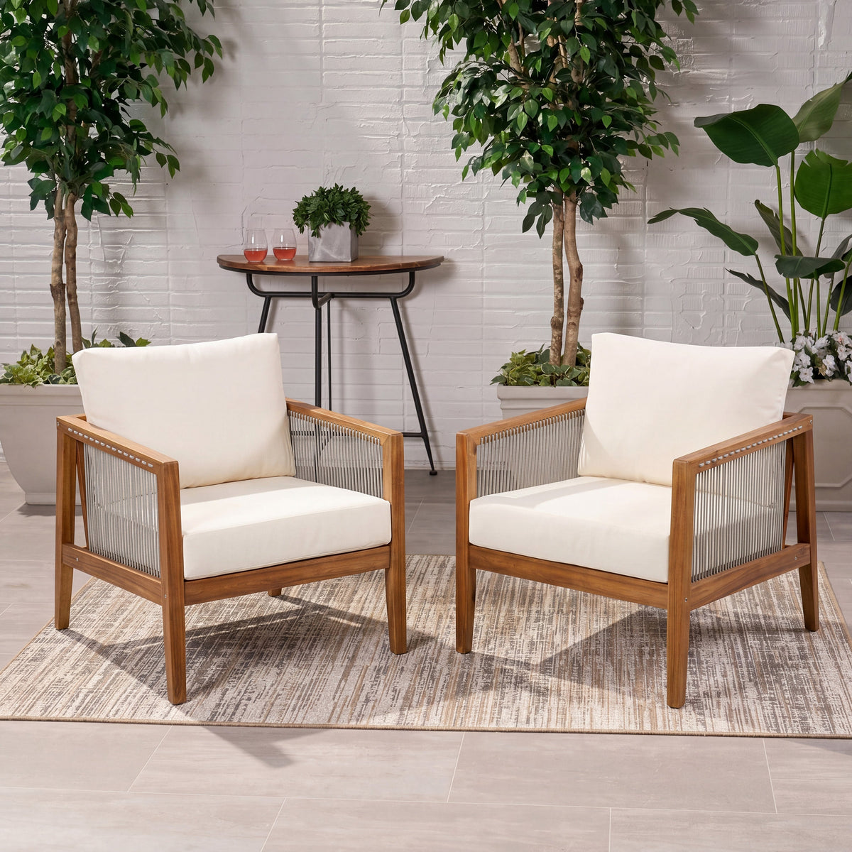 Outdoor Club Chairs (Set of 2)