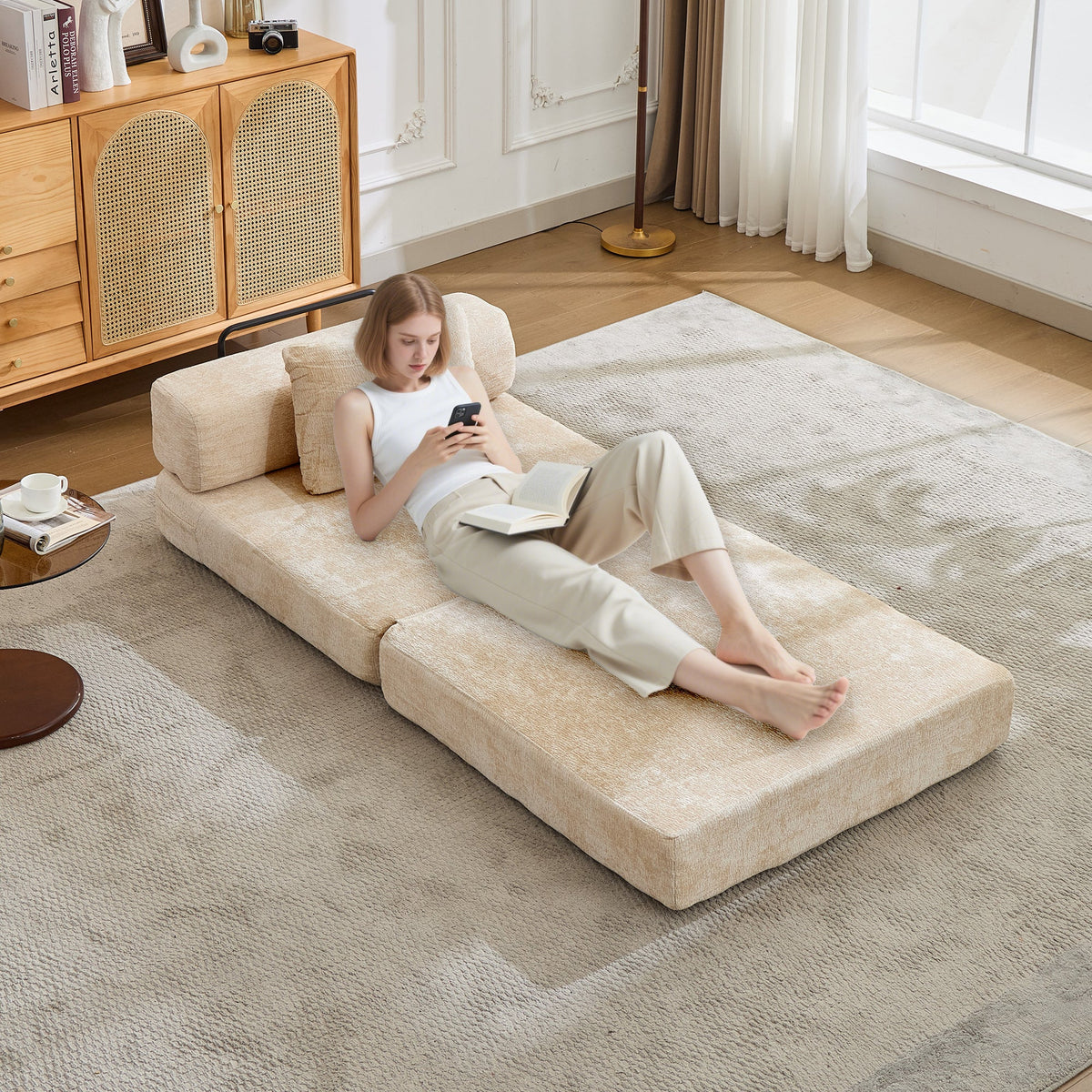 Compression Sofa - Convertible Floor Sofa Bed