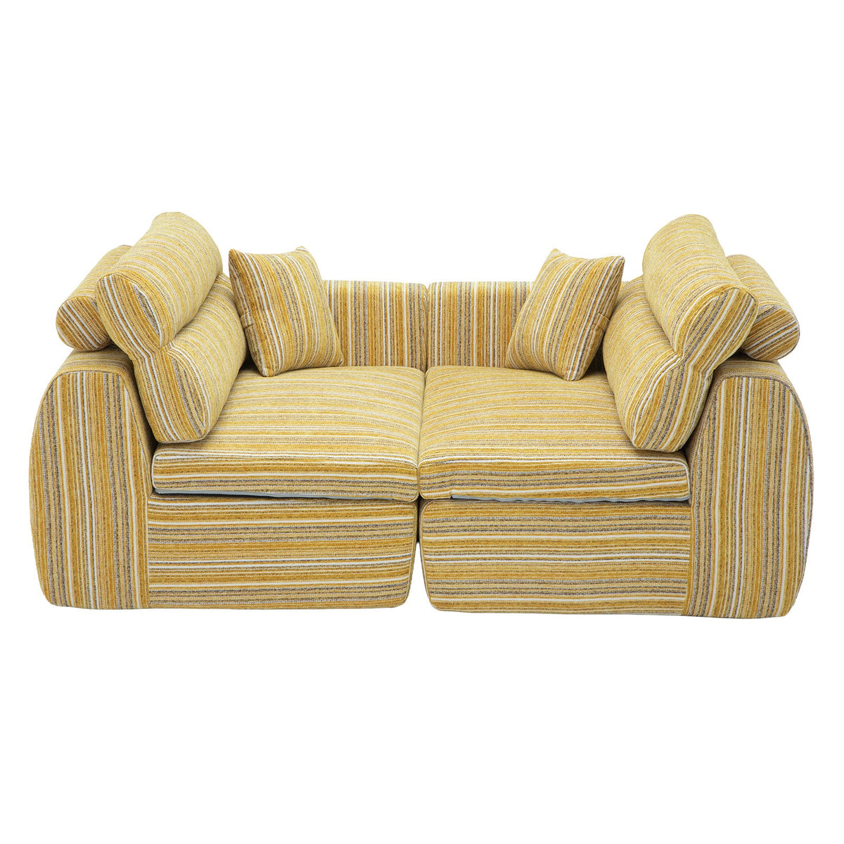 Woven Chenille Striped Compression Sofa