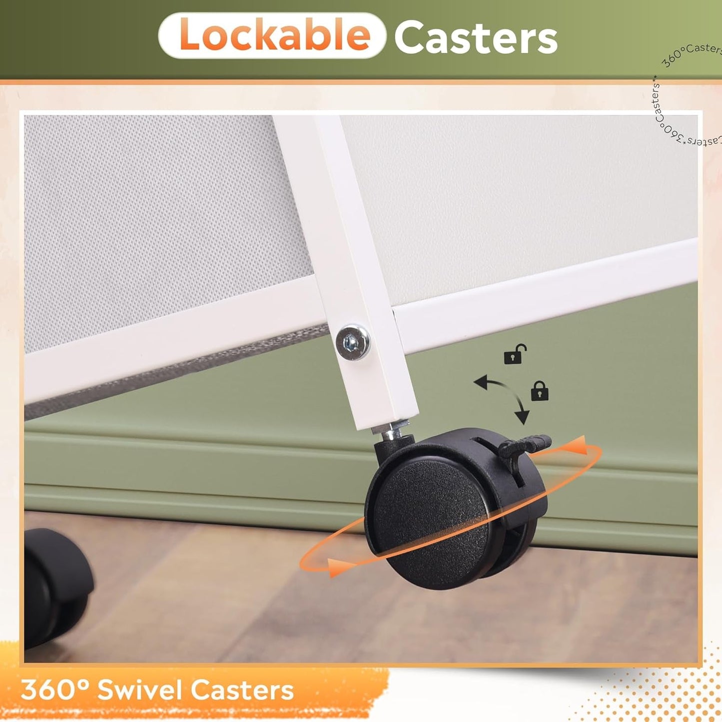 2 Drawer Fabric Vertical Filing Cabinet With Rolling Printer Stand For Home Office White