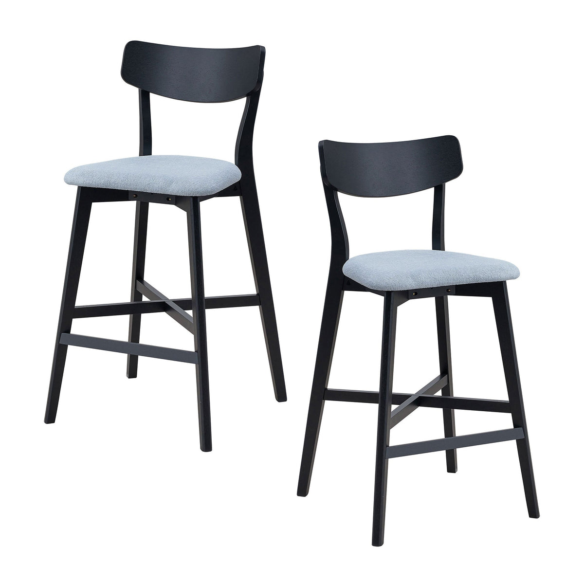 Wooden Bar Chairs Set of 2