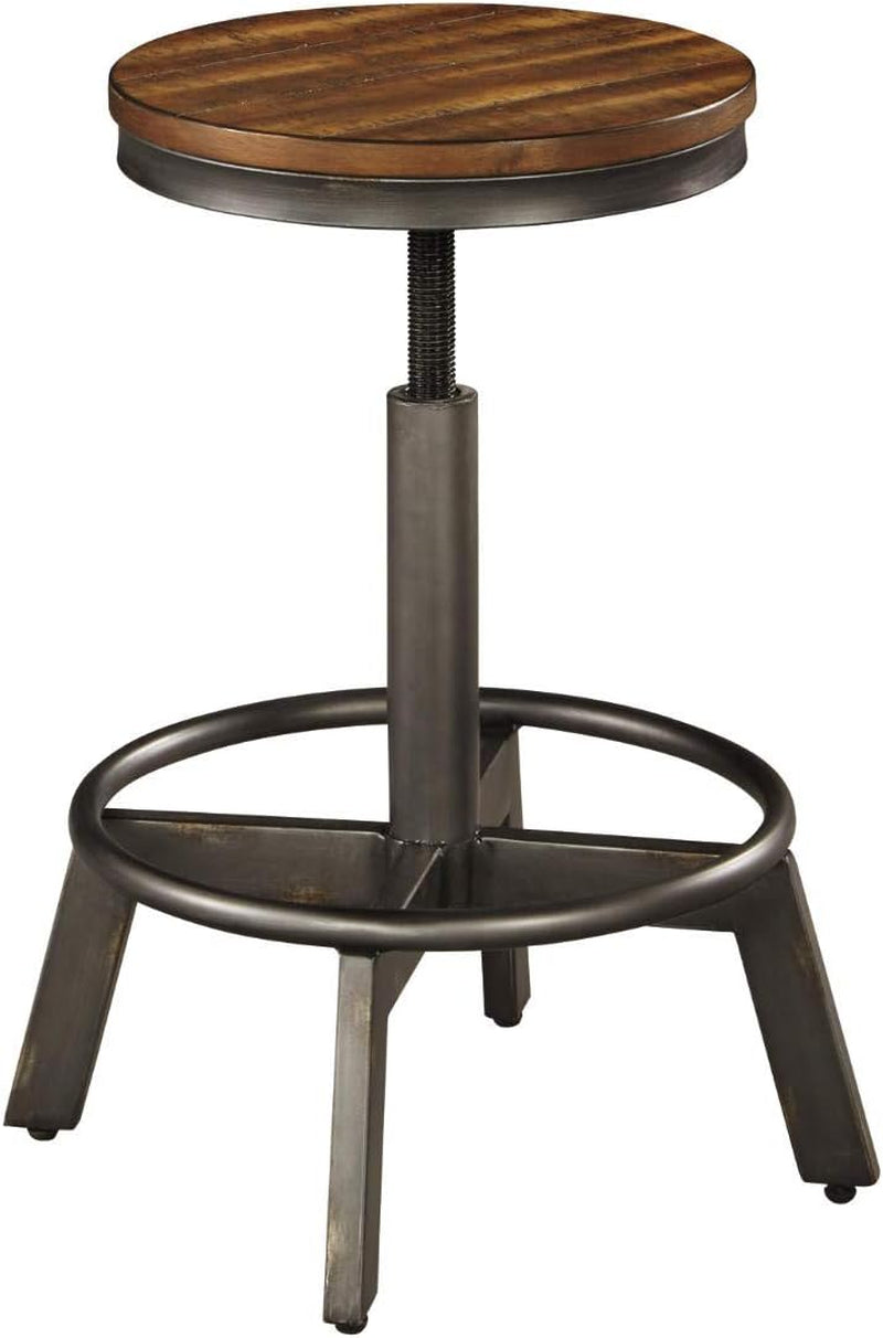 Torjin 24 Inch Adjustable Height Brown Barstools Set