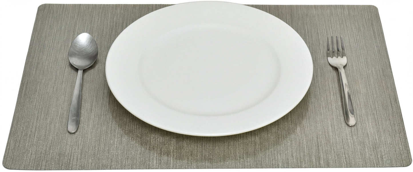 Woven PVC Placemats - Set of 8 Purple Non Slip Dining Table Mats