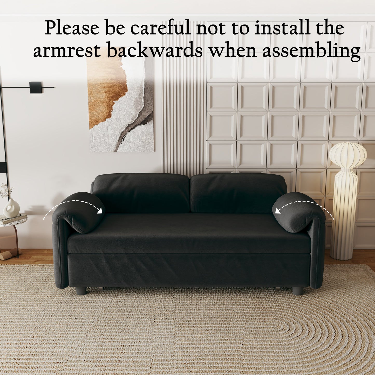54-Inch Velvet Sofa Bed with Dual Purpose - Stylish & Functional