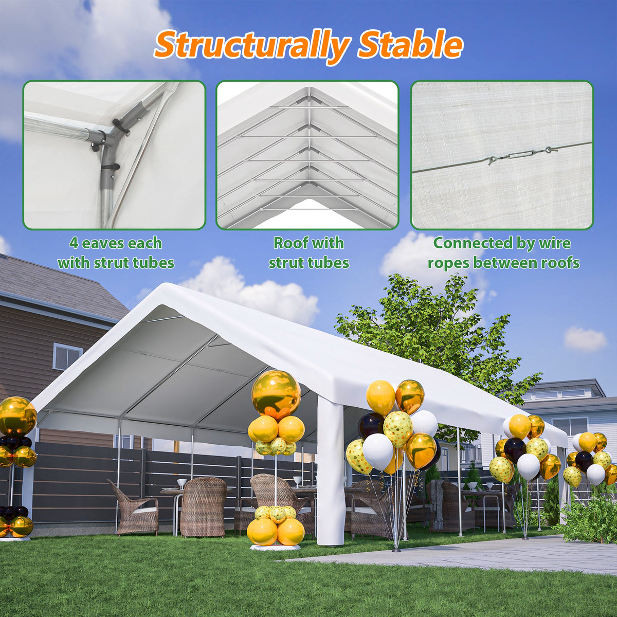 20x32 FT Party Tent with Removable Sidewalls