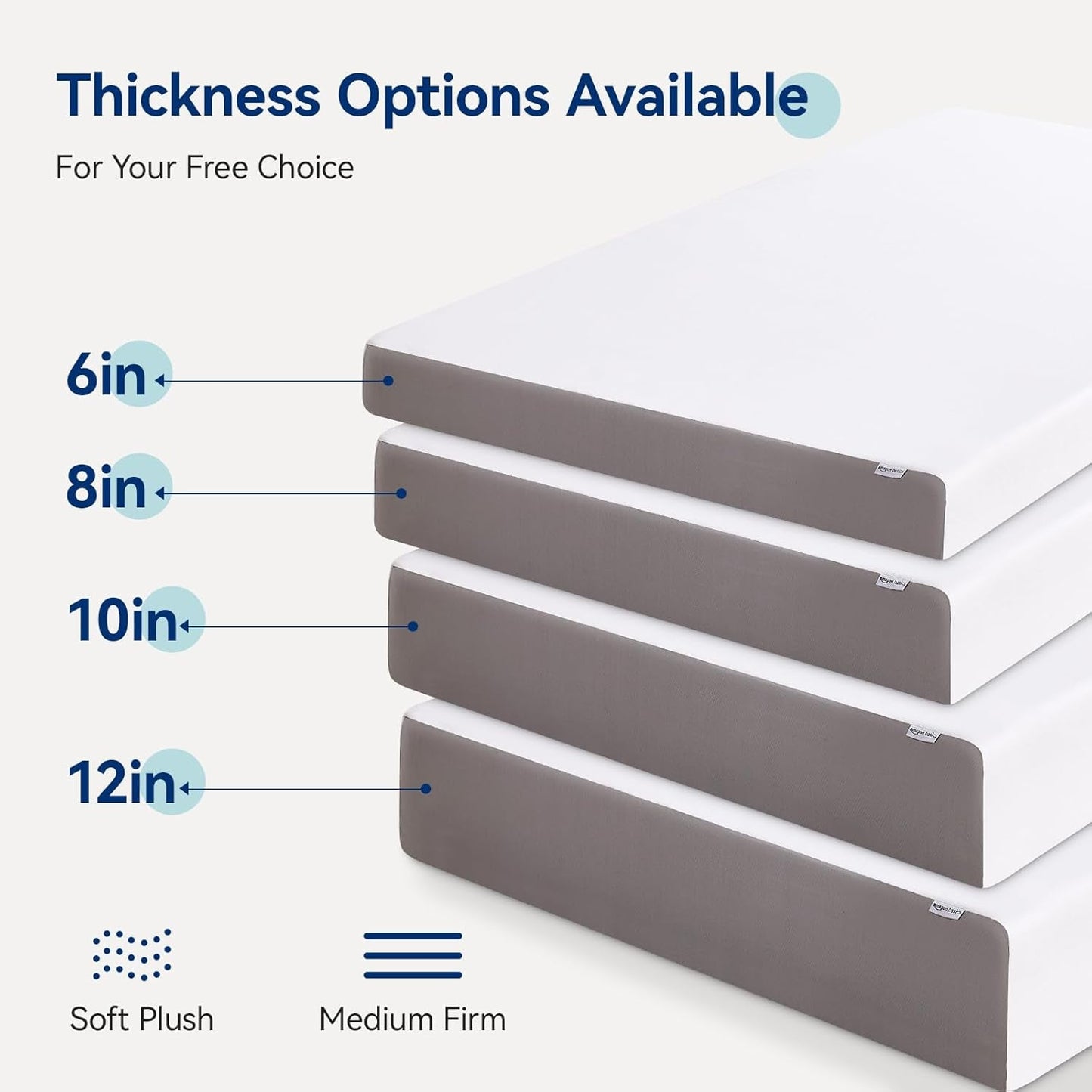 Memory Foam Mattress 12Inch Ultra Soft White Comfort