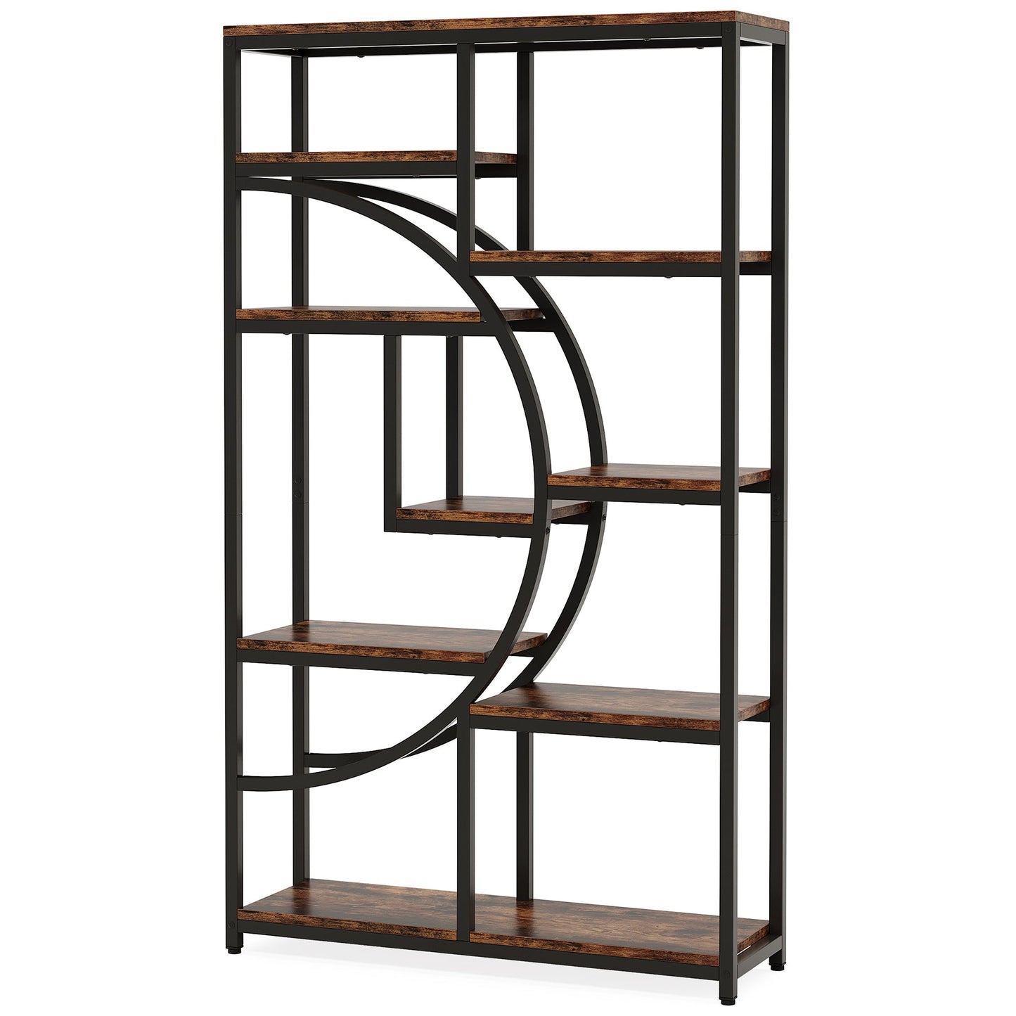 68.89" Height Industrial 5-Tier Rustic Brown Etagere