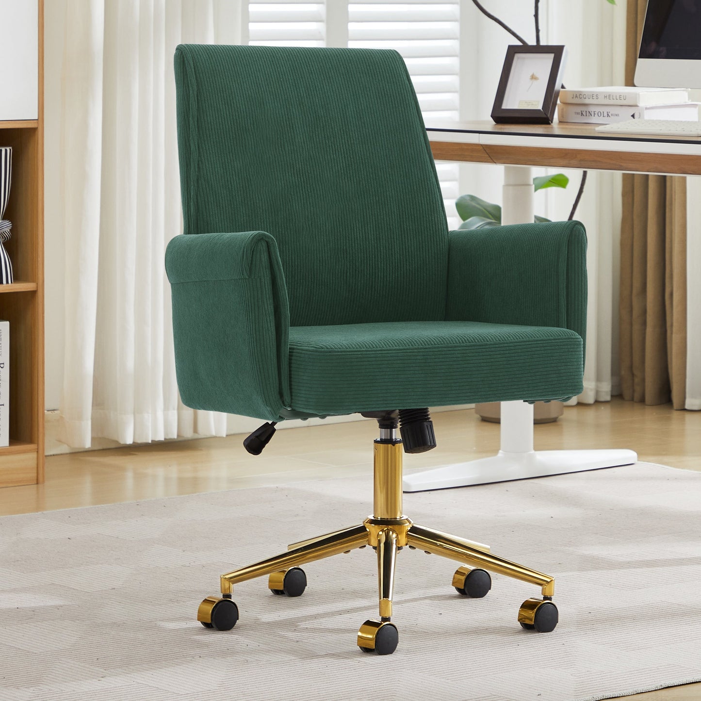 Mid-Back Liftable Office Chair in Green