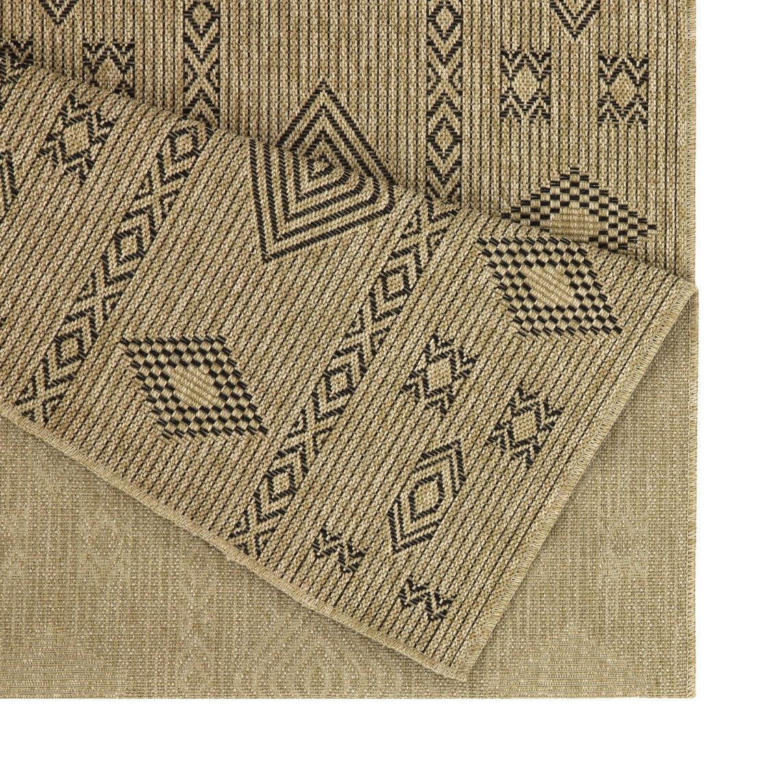 Earth GC_NTL1001 Jute/Black 2 ft. 7 in. x 7 ft. 3 in. Indoor/Outdoor Area Rug