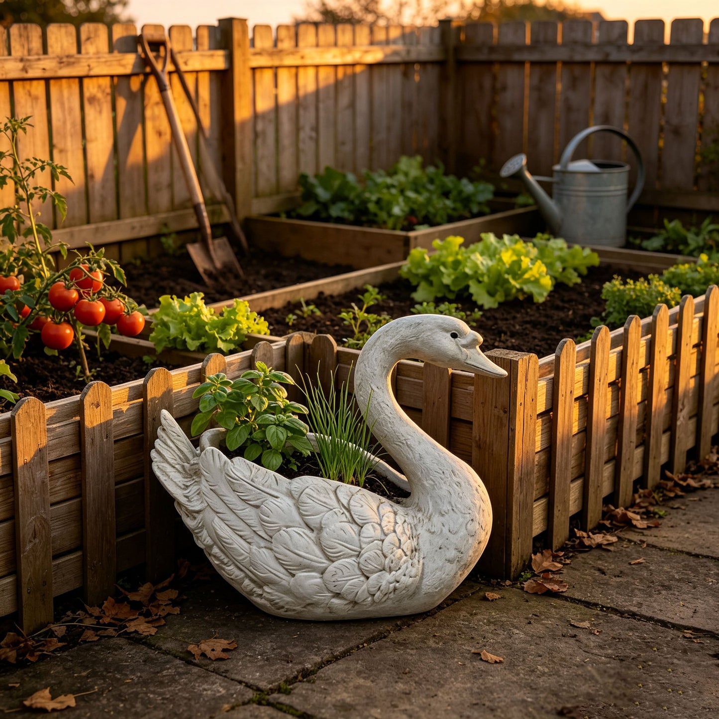 Elegant Swan Planter