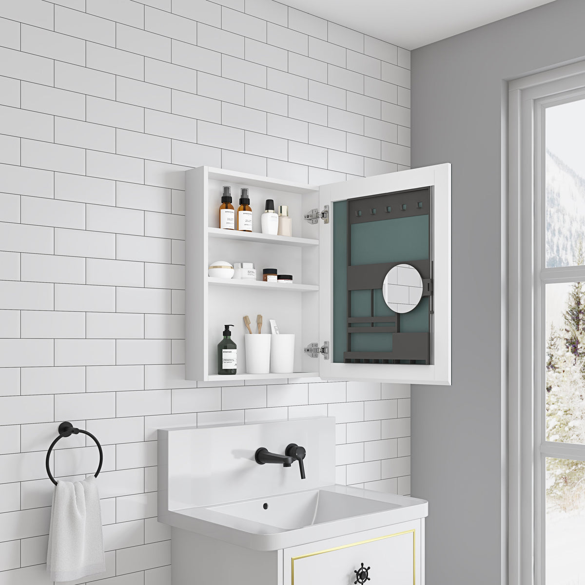 Surface Frameless Mirror Medicine Cabinet